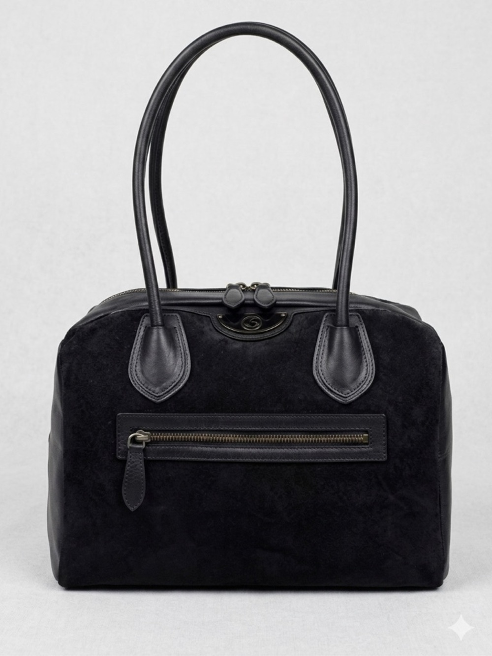 6 Pack Fitness Black Leather Vixen Elite Bowler Bag - no containers!